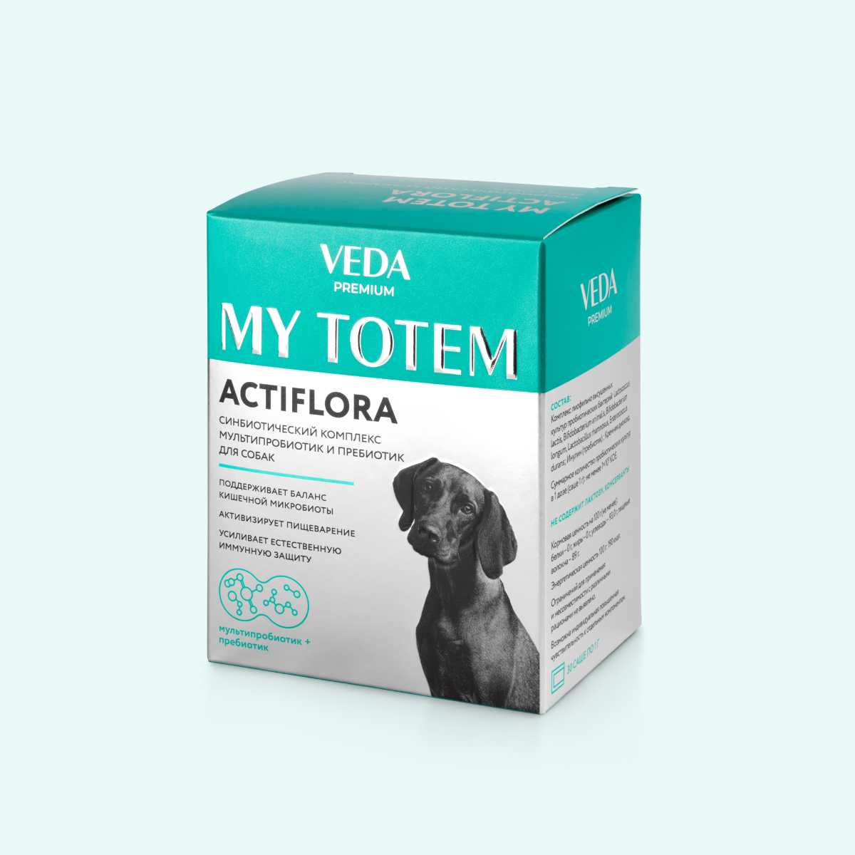 Комплекс пробиотиков и пребиотика для собак ACTIFLORA MY TOTEM