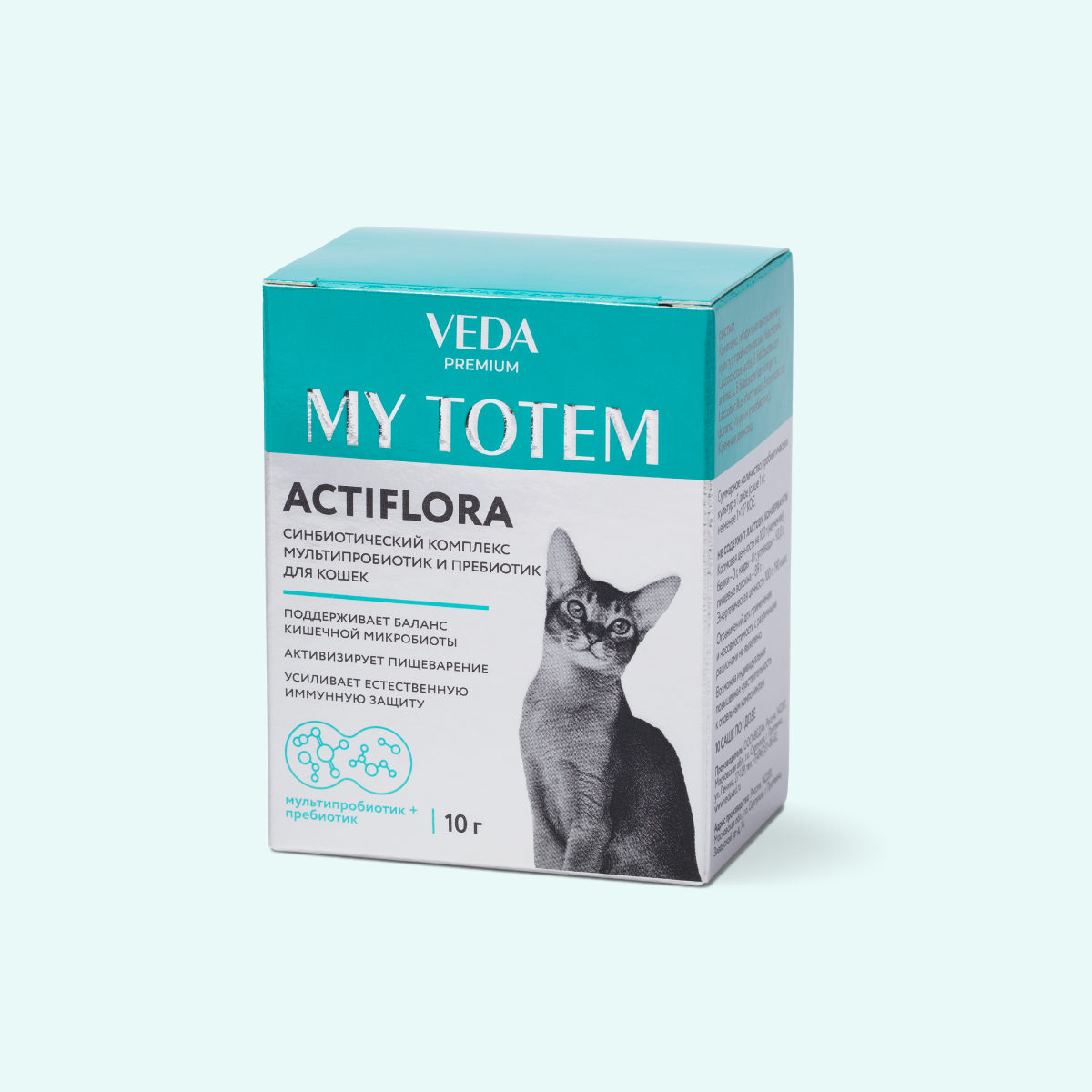 Комплекс пробиотиков и пребиотика для кошек ACTIFLORA MY TOTEM, 10г