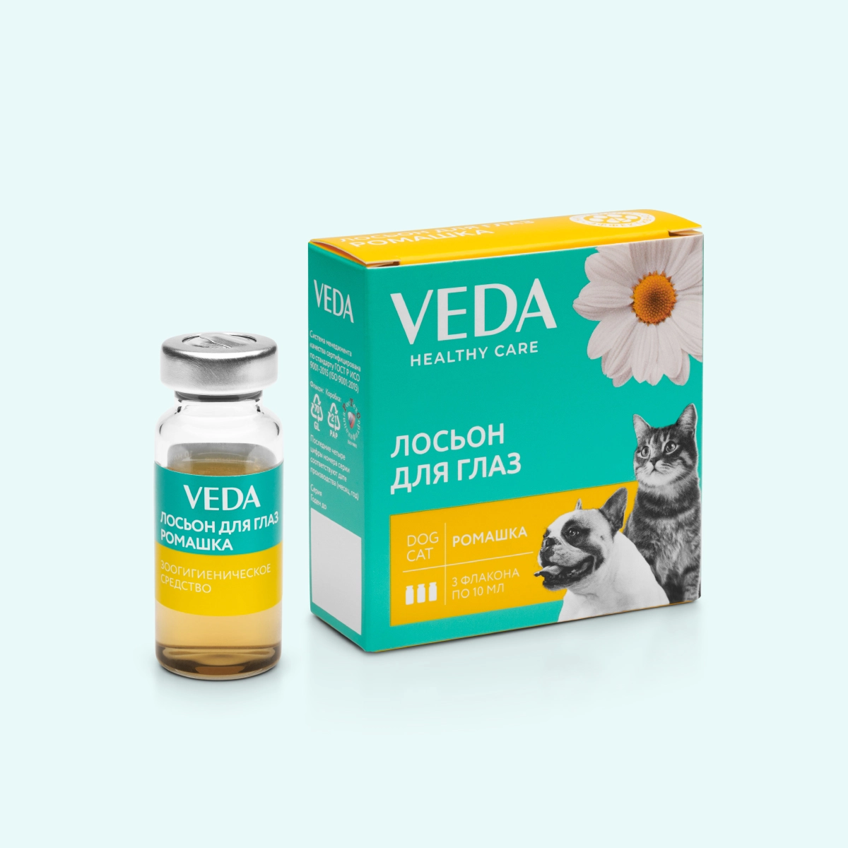 Лосьон для глаз кошек и собак РОМАШКА