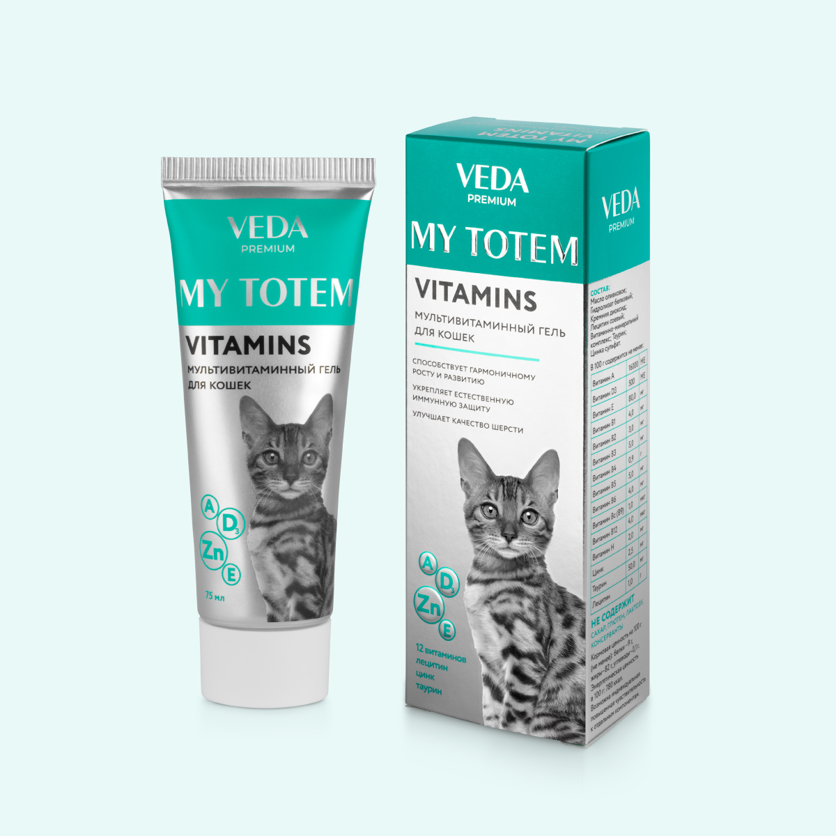 Мультивитаминный гель для кошек MY TOTEM VITAMINS